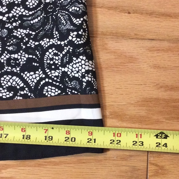 NWOT 8 Talbots black lace look button down blouse - Picture 12 of 15